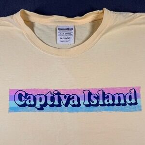 Comfort Wash Captiva Island Graphic T-Shirt USA‎ Grown Cotton 2XL